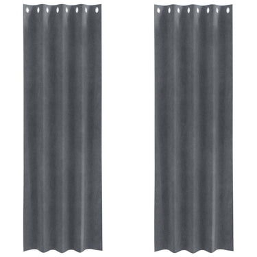 Vidaxl verduisterende gordijnen 2 pcs lichtgrijs 140 x 260 cm fluweel