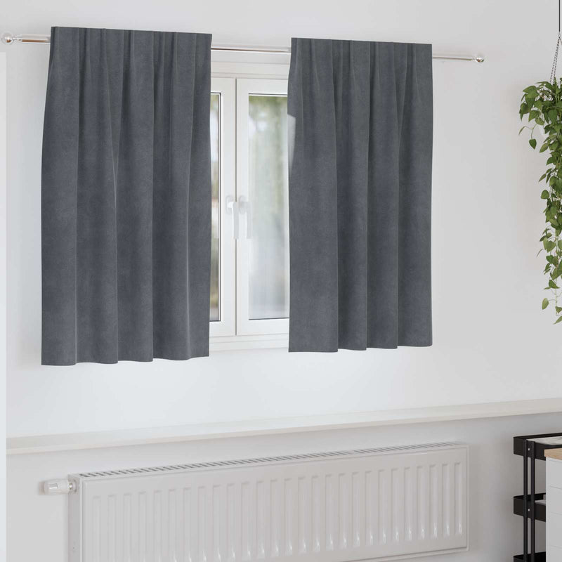 Load image into Gallery viewer, Vidaxl verduisterende gordijnen 2 pcs lichtgrijs 140 x 140 cm fluweel
