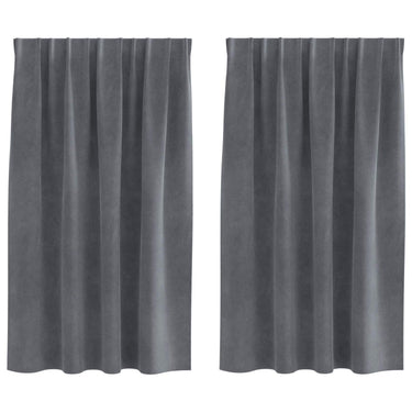 Vidaxl verduisterende gordijnen 2 pcs lichtgrijs 140 x 140 cm fluweel