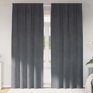 Vidaxl verduisterende gordijnen 2 pcs lichtgrijs 140 x 245 cm fluweel