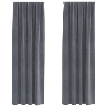 Vidaxl verduisterende gordijnen 2 pcs lichtgrijs 140 x 245 cm fluweel