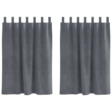 Vidaxl verduisterende gordijnen 2 pcs lichtgrijs 140 x 140 cm fluweel