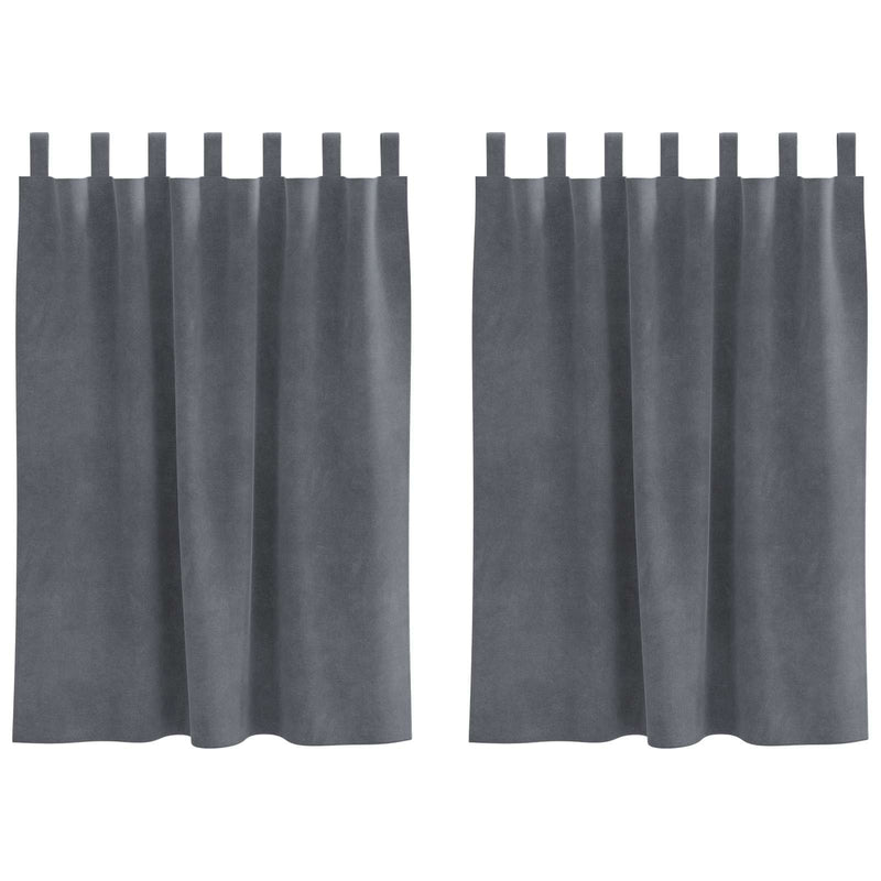 Load image into Gallery viewer, Vidaxl verduisterende gordijnen 2 pcs lichtgrijs 140 x 140 cm fluweel
