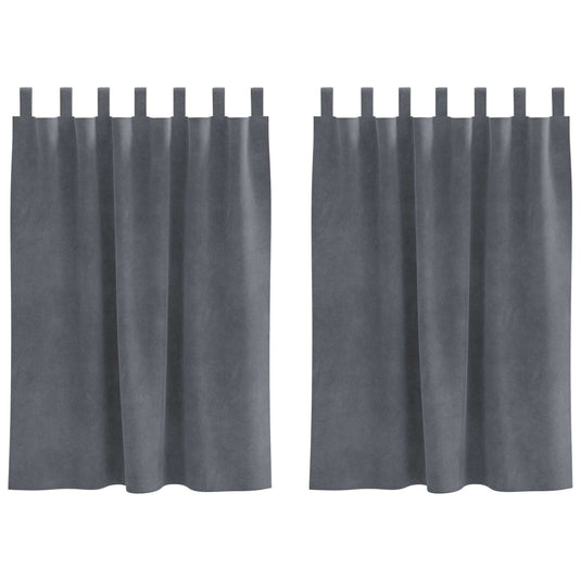 Vidaxl verduisterende gordijnen 2 pcs lichtgrijs 140 x 140 cm fluweel