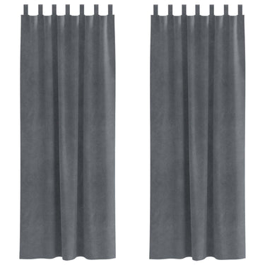 Vidaxl verduisterende gordijnen 2 pcs lichtgrijs 140 x 225 cm fluweel