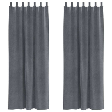 Vidaxl verduisterende gordijnen 2 pcs lichtgrijs 140 x 245 cm fluweel