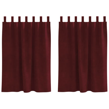 Vidaxl verduisterende gordijnen 2 pcs wijnrood 140 x 140 cm fluweel