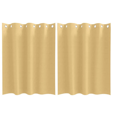 Vidaxl zwart-out gordijnen met ringen 2 pcs beige 140 x 140 cm