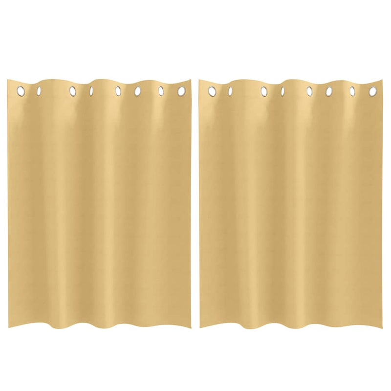 Load image into Gallery viewer, Vidaxl zwart-out gordijnen met ringen 2 pcs beige 140 x 140 cm

