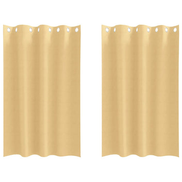 Vidaxl zwart-out gordijnen met ringen 2 pcs beige 175 x 140 cm