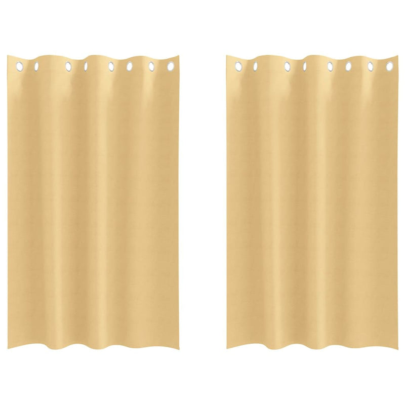 Load image into Gallery viewer, Vidaxl zwart-out gordijnen met ringen 2 pcs beige 175 x 140 cm
