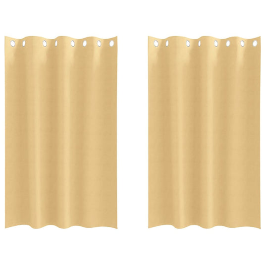Vidaxl zwart-out gordijnen met ringen 2 pcs beige 175 x 140 cm