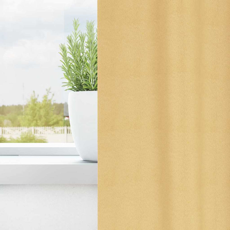 Load image into Gallery viewer, Vidaxl zwart-out gordijnen met ringen 2 pcs beige 245 x 140 cm

