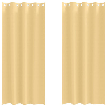 Vidaxl zwart-out gordijnen met ringen 2 pcs beige 260 x 140 cm