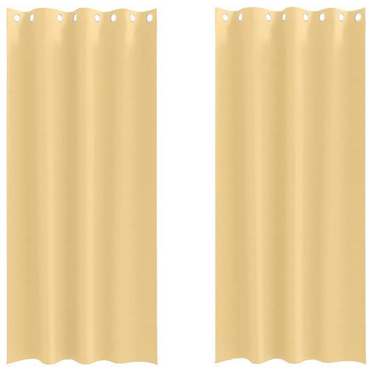 Vidaxl zwart-out gordijnen met ringen 2 pcs beige 260 x 140 cm