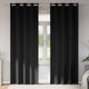 Vidaxl zwart-out gordijnen met ringen 2 pcs zwart 245 x 140 cm