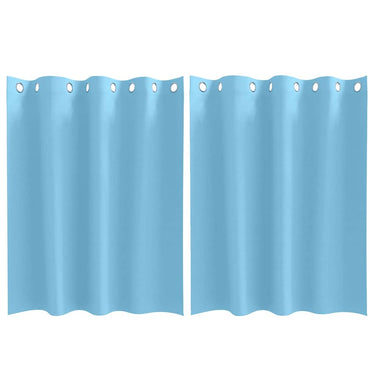 Vidaxl zwart-out gordijnen met ringen 2 pcs lichtblauw 140 x 140 cm