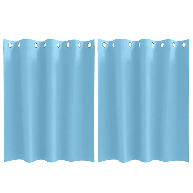Load image into Gallery viewer, Vidaxl zwart-out gordijnen met ringen 2 pcs lichtblauw 140 x 140 cm
