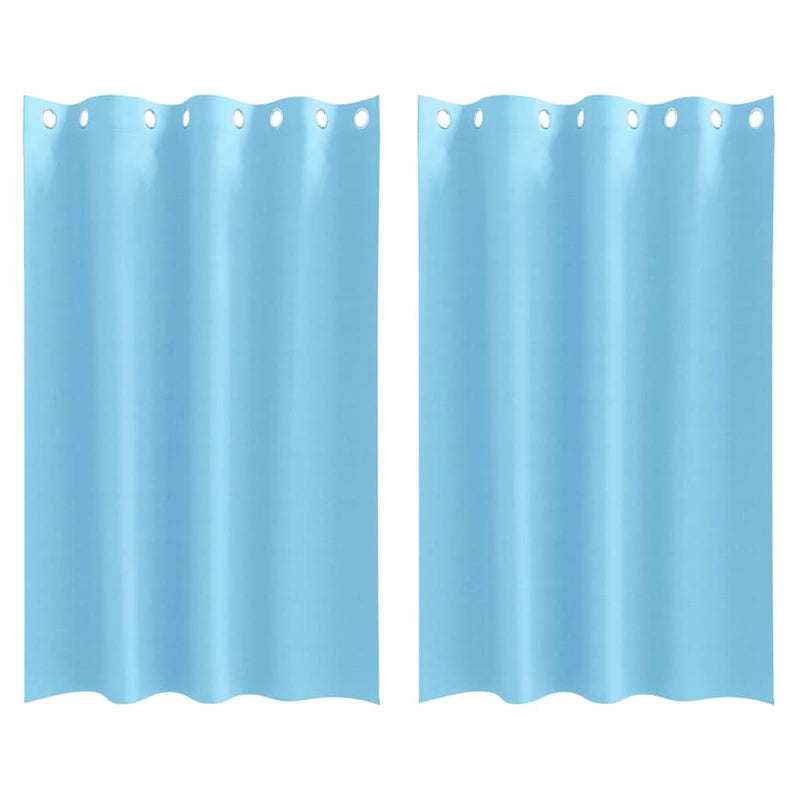 Load image into Gallery viewer, Vidaxl zwart-out gordijnen met ringen 2 pcs lichtblauw 175 x 140 cm
