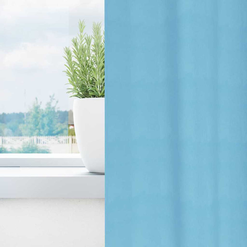 Load image into Gallery viewer, Vidaxl zwart-out gordijnen met ringen 2 pcs lichtblauw 225 x 140 cm
