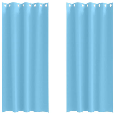 Vidaxl zwart-out gordijnen met ringen 2 pcs lichtblauw 260 x 140 cm