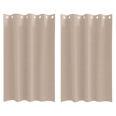 Vidaxl zwart-out gordijnen met ringen 2 pcs taupe 175 x 140 cm