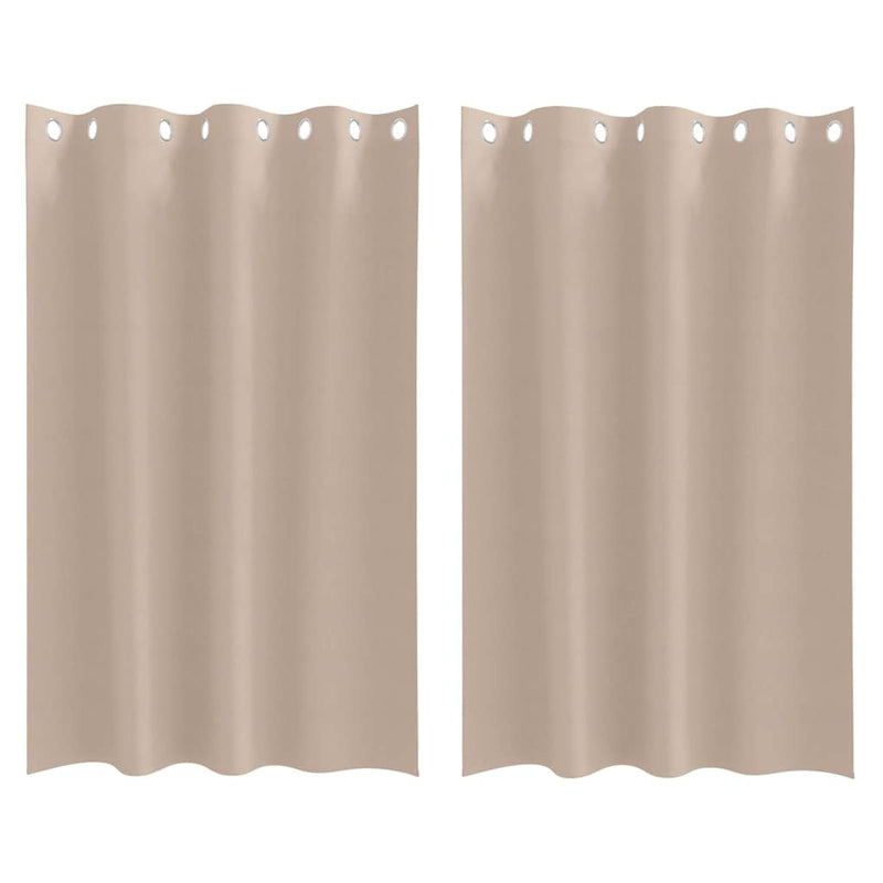 Load image into Gallery viewer, Vidaxl zwart-out gordijnen met ringen 2 pcs taupe 175 x 140 cm
