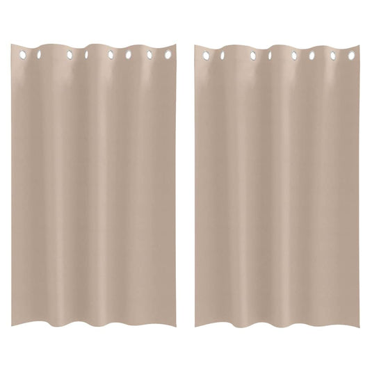 Vidaxl zwart-out gordijnen met ringen 2 pcs taupe 175 x 140 cm