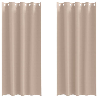 Vidaxl zwart-out gordijnen met ringen 2 pcs taupe 225 x 140 cm
