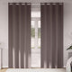 Vidaxl zwart-out gordijnen met ringen 2 pcs donkerbruin 245 x 140 cm