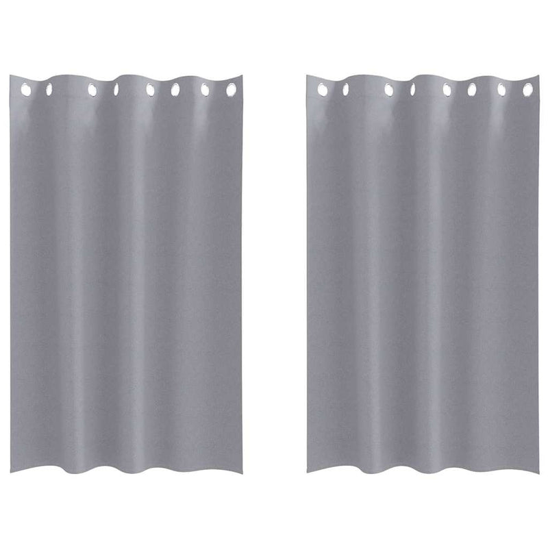Load image into Gallery viewer, Vidaxl zwart-out gordijnen met ringen 2 pcs lichtgrijs 175 x 140 cm
