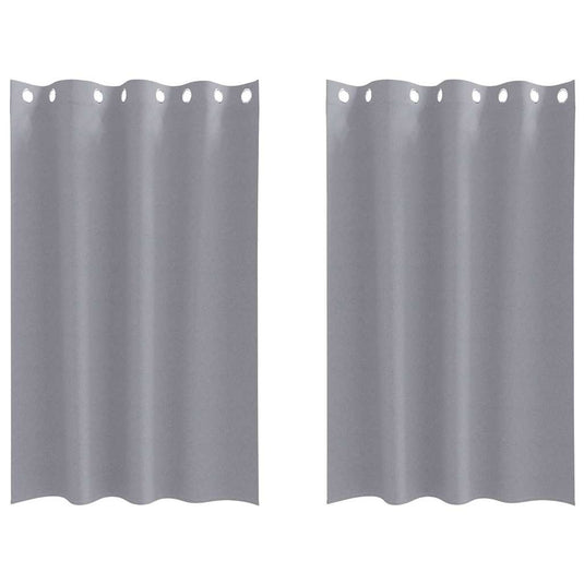 Vidaxl zwart-out gordijnen met ringen 2 pcs lichtgrijs 175 x 140 cm