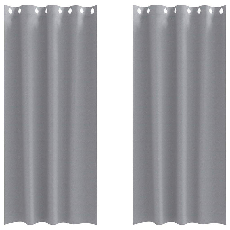 Load image into Gallery viewer, Vidaxl zwart-out gordijnen met ringen 2 pcs lichtgrijs 260 x 140 cm
