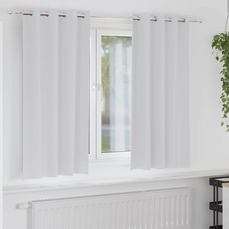 Load image into Gallery viewer, Vidaxl zwart-out gordijnen met ringen 2 pcs bleekgrijs 175 x 140 cm
