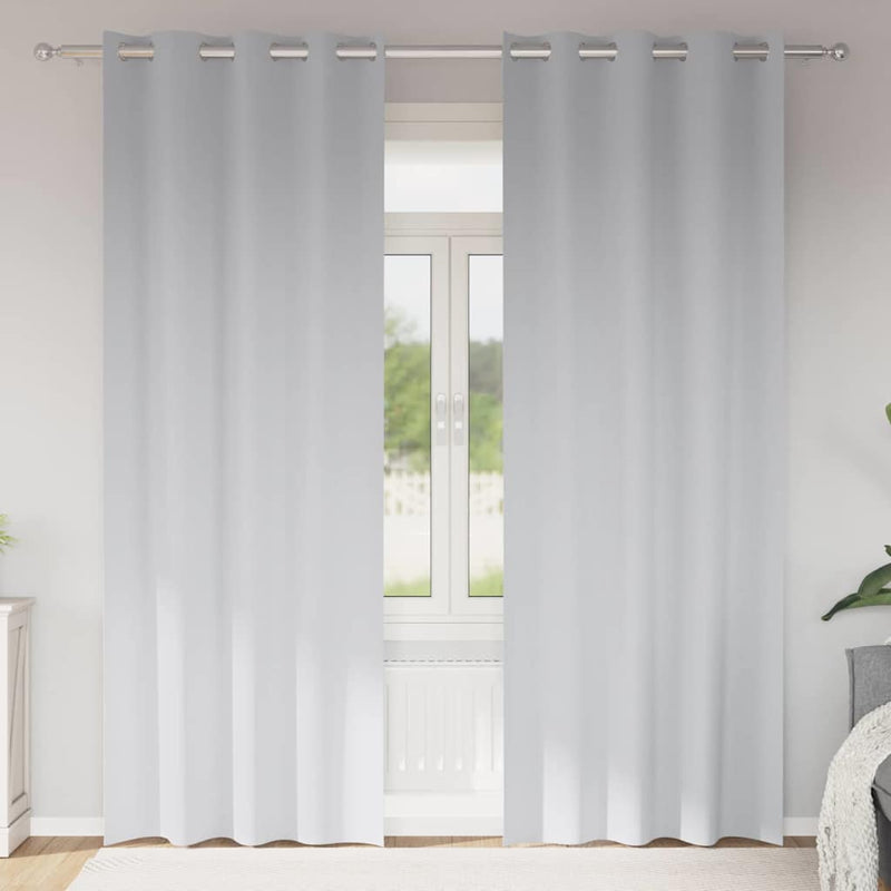 Load image into Gallery viewer, Vidaxl zwart-out gordijnen met ringen 2 pcs bleekgrijs 245 x 140 cm
