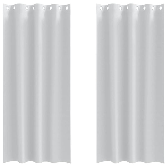 Vidaxl zwart-out gordijnen met ringen 2 pcs bleekgrijs 245 x 140 cm