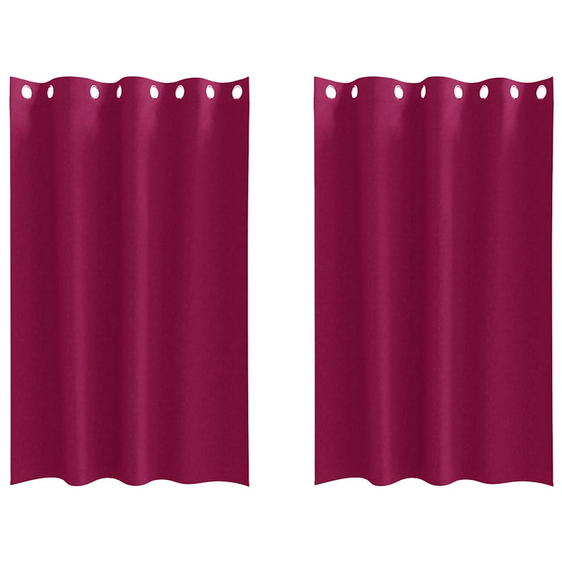 Load image into Gallery viewer, Vidaxl zwart-out gordijnen met ringen 2 pcs wijnrood 175 x 140 cm
