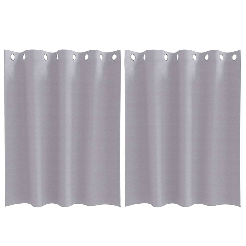 Load image into Gallery viewer, Vidaxl zwart-out gordijnen met ringen 2 pcs metaalgrijs 140 x 140 cm
