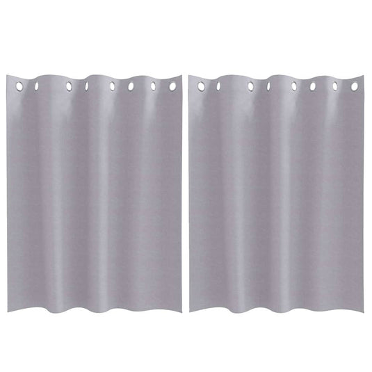 Vidaxl zwart-out gordijnen met ringen 2 pcs metaalgrijs 140 x 140 cm