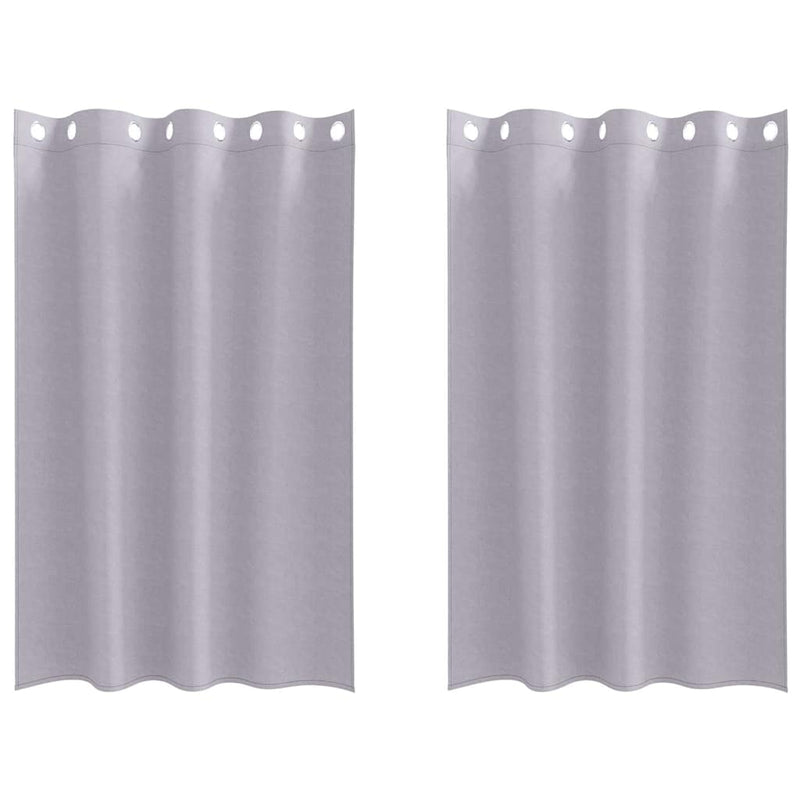 Load image into Gallery viewer, Vidaxl zwart-out gordijnen met ringen 2 pcs metaalgrijs 175 x 140 cm
