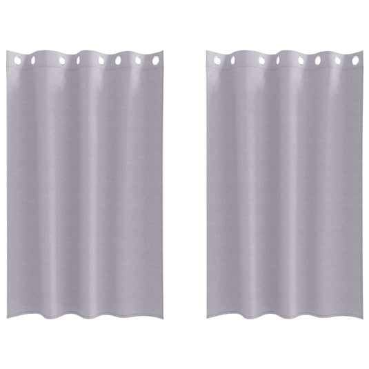 Vidaxl zwart-out gordijnen met ringen 2 pcs metaalgrijs 175 x 140 cm