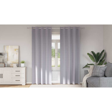Vidaxl zwart-out gordijnen met ringen 2 pcs metaalgrijs 225 x 140 cm