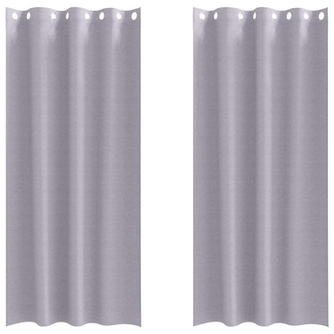 Vidaxl zwart-out gordijnen met ringen 2 pcs metaalgrijs 245 x 140 cm