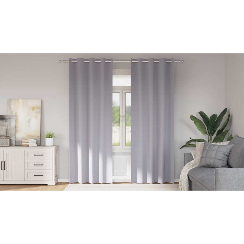 Load image into Gallery viewer, Vidaxl zwart-out gordijnen met ringen 2 pcs metaalgrijs 260 x 140 cm
