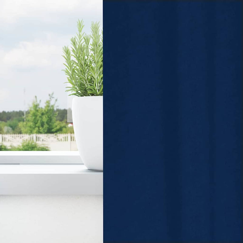 Load image into Gallery viewer, Vidaxl zwart-out gordijnen met ringen 2 pcs donkerblauw 225 x 140 cm
