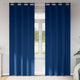 Vidaxl zwart-out gordijnen met ringen 2 pcs donkerblauw 245 x 140 cm