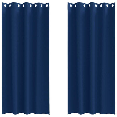Vidaxl zwart-out gordijnen met ringen 2 pcs donkerblauw 245 x 140 cm