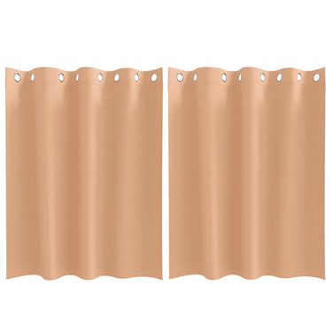 Vidaxl zwart-out gordijnen met ringen 2 pcs licht bruin 140 x 140 cm