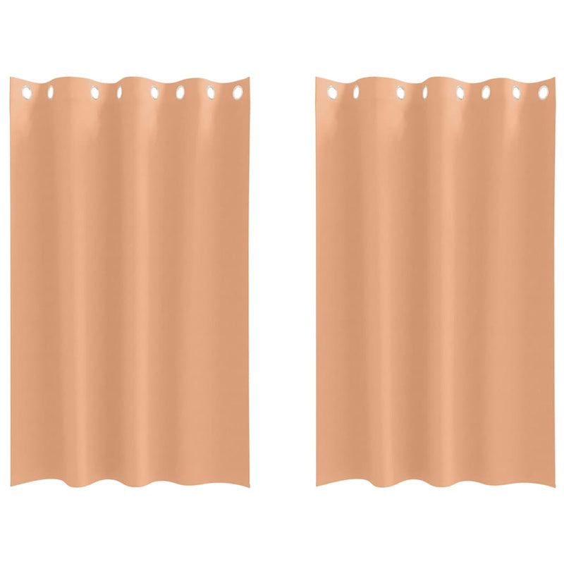 Load image into Gallery viewer, Vidaxl zwart-out gordijnen met ringen 2 pcs licht bruin 175 x 140 cm
