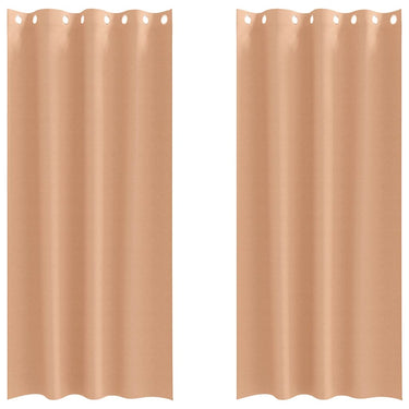 Vidaxl zwart-out gordijnen met ringen 2 pcs licht bruin 225 x 140 cm